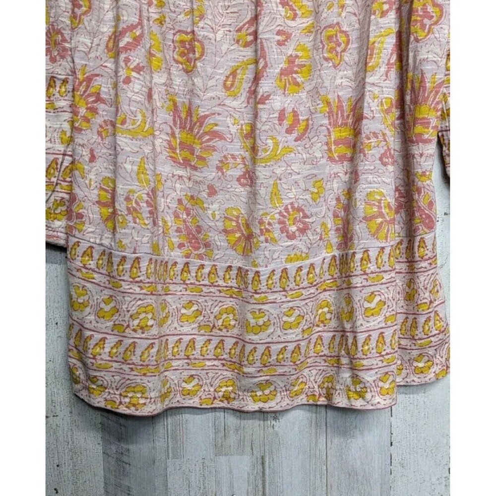 Lucky Brand Peasant Top Women's Small 3/4 Sleeves - Picture 3 of 12